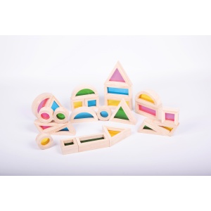 Regenbogen Baublöcke - 24 teilig