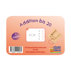 Addition bis 20 - Lochkasten Aufgabenkarten 1. Klasse
