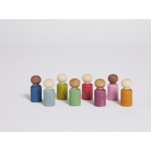 Lubu People Set mit 8 Holzfiguren